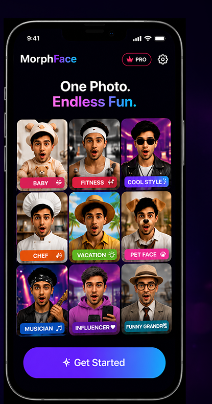 MorphFace app preview